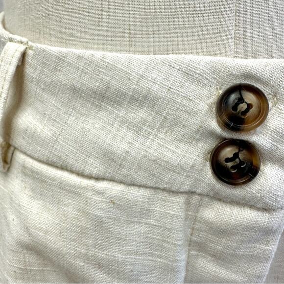 Goodnight Macaroon beige tailored A line textured shorts size large‎ high rise - Picture 7 of 14